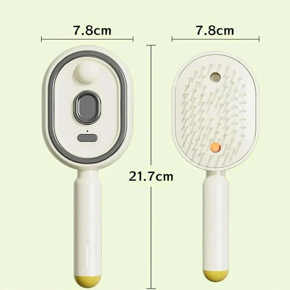 Straightener Brush with Detangling Comb