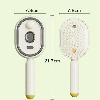 Straightener Brush with Detangling Comb