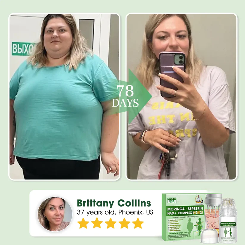 Nano Microneedle Infusion System🔬 – Moringa · Berberine + NAD+ 12-in-1 Metabolic Complex ✨