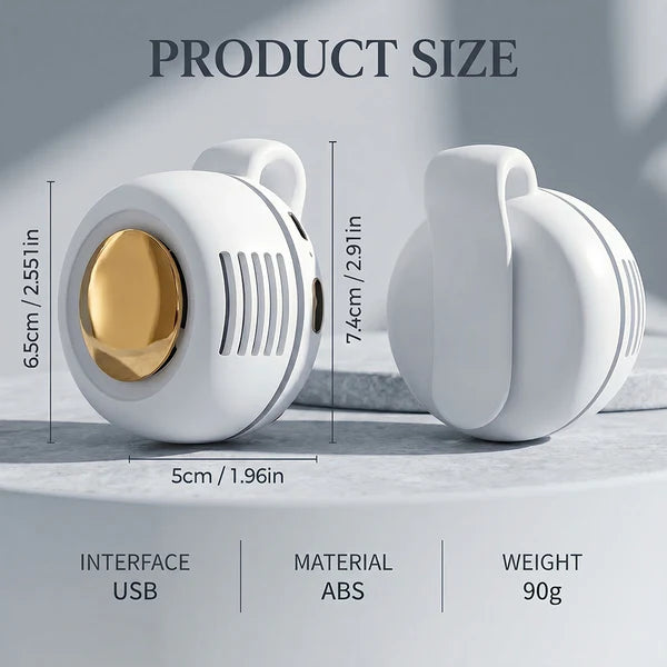 Mini Bladeless Fan Rechargeable 3 Speed Portable Cooling Fan
