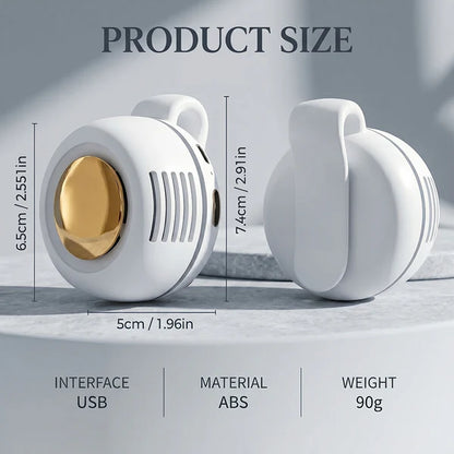 Mini Bladeless Fan Rechargeable 3 Speed Portable Cooling Fan