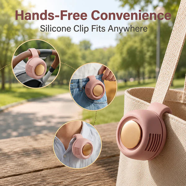 Mini Bladeless Fan Rechargeable 3 Speed Portable Cooling Fan
