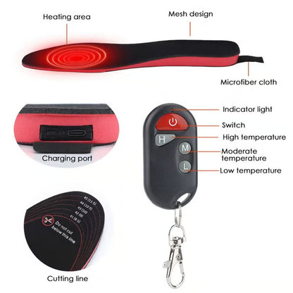 Heated Insoles with Remote – 3 Heat Levels
