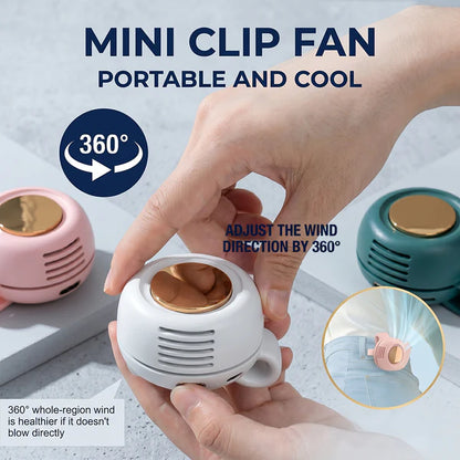 Mini Bladeless Fan Rechargeable 3 Speed Portable Cooling Fan