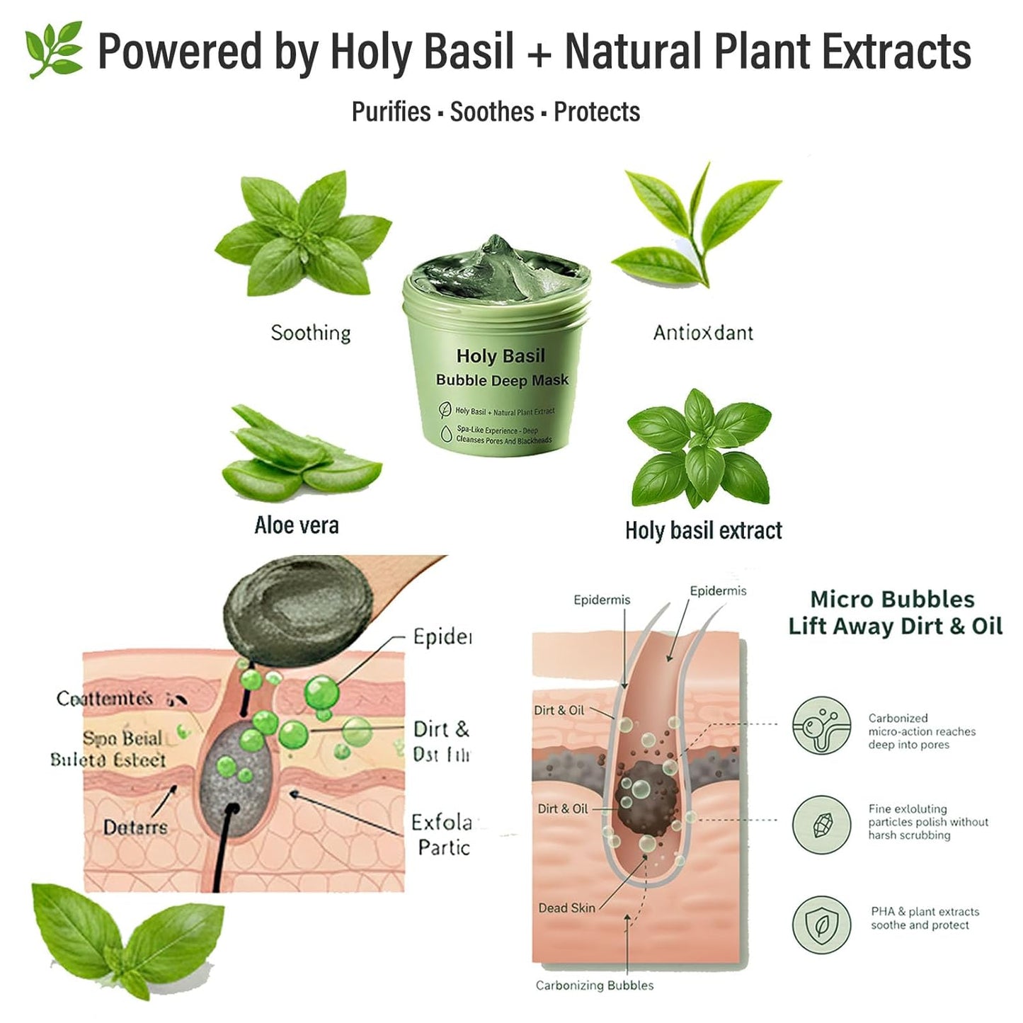 Holy Basil Bubble Deep Mask