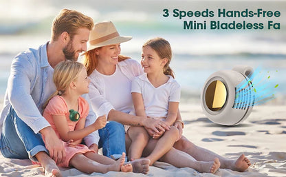 Mini Bladeless Fan Rechargeable 3 Speed Portable Cooling Fan