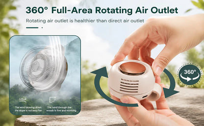 Mini Bladeless Fan Rechargeable 3 Speed Portable Cooling Fan