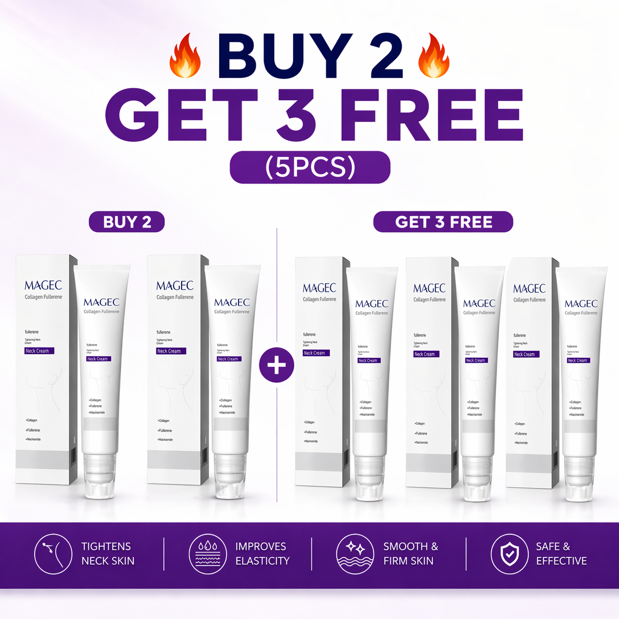 MAGEC Collagen Fullerene Neck Cream With Retinol & Peptides