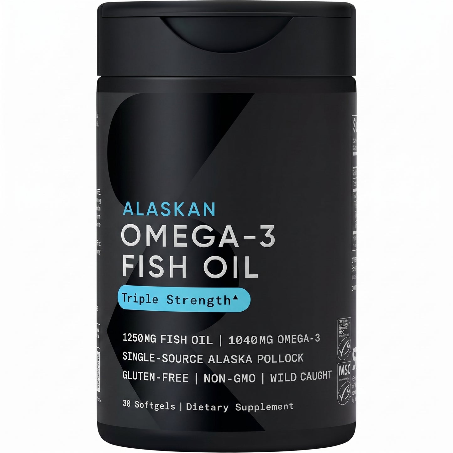 Omega-3 Fish Oil 1250 - Triple Strength Fish Oil Supplement