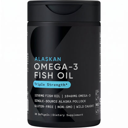 Omega-3 Fish Oil 1250 - Triple Strength Fish Oil Supplement