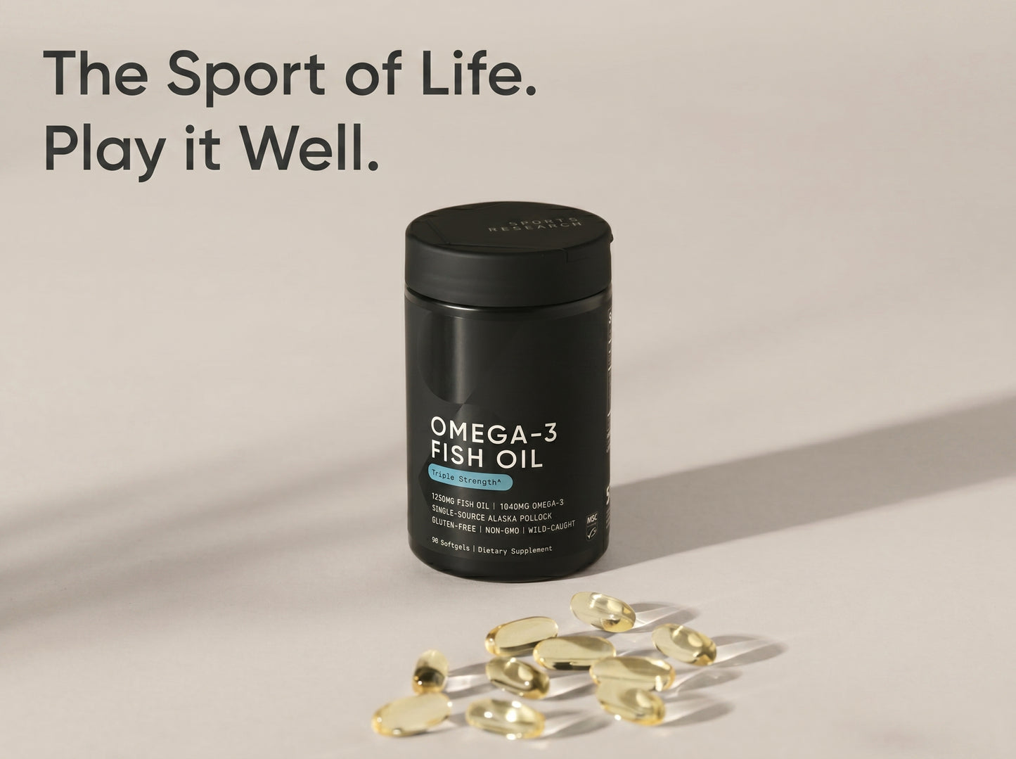 Omega-3 Fish Oil 1250 - Triple Strength Fish Oil Supplement