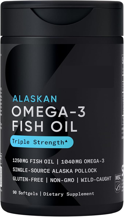 Omega-3 Fish Oil 1250 - Triple Strength Fish Oil Supplement