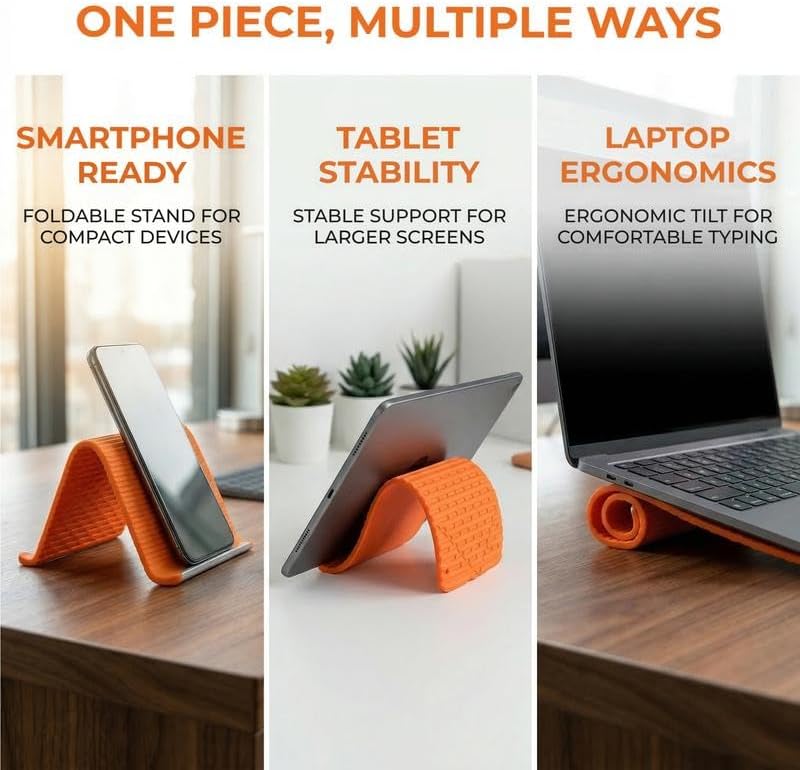 Foldable Silicone Aluminum Phone Holder Stand