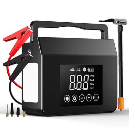 4000A Car Jump Starter with Smart Air Compressor – 15000mAh Battery Pack