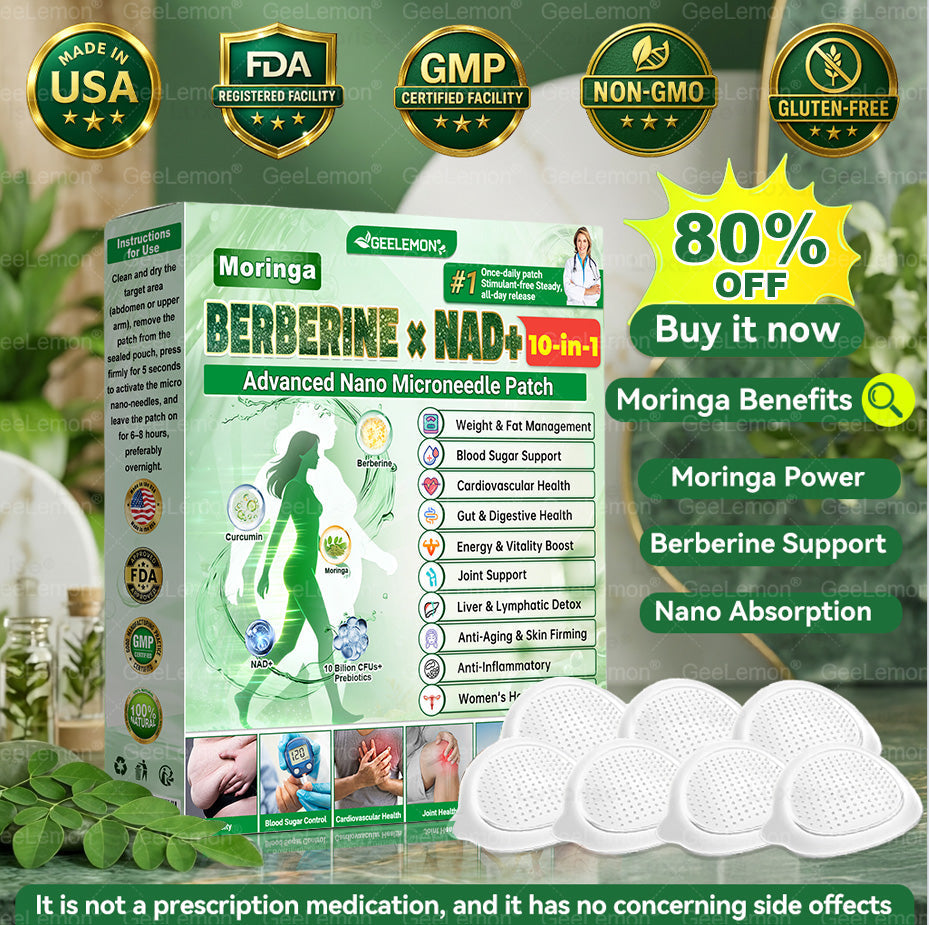 10-in-1 Berberine + NAD+ Advanced Nano Microneedle Patch